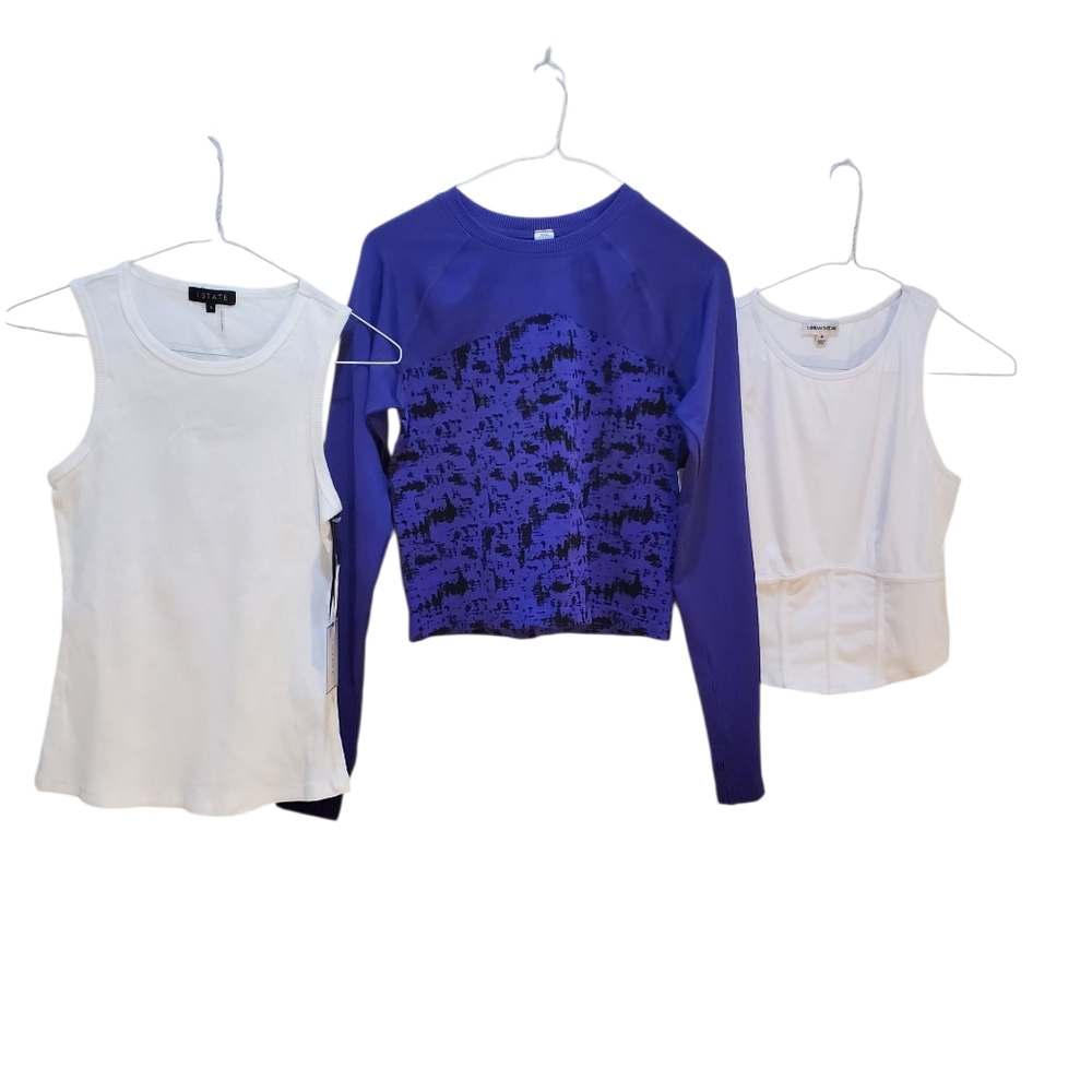 Bundles 3 Pcs State Purple and White Tops Collection